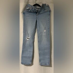 ZARA straight pant distressed